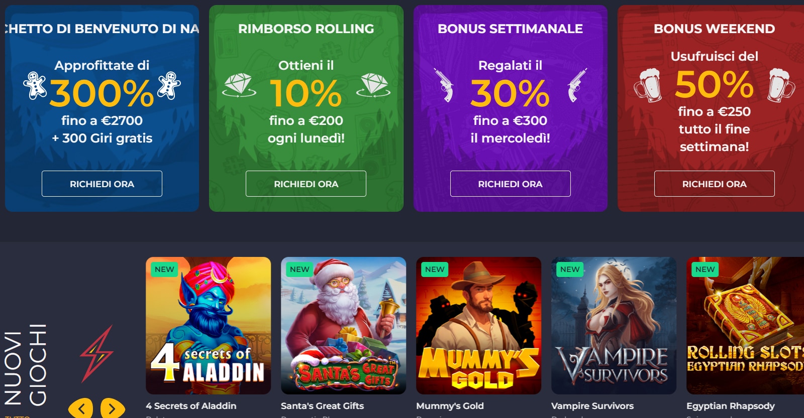 rolling slots casino bonus